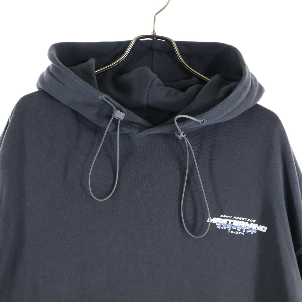 mastermind JAPAN(マスターマインドジャパン) ×C2H4 Skull Print Zip Pocket Hoodie スカルポケットプルオーバーフーディーパーカー グレー