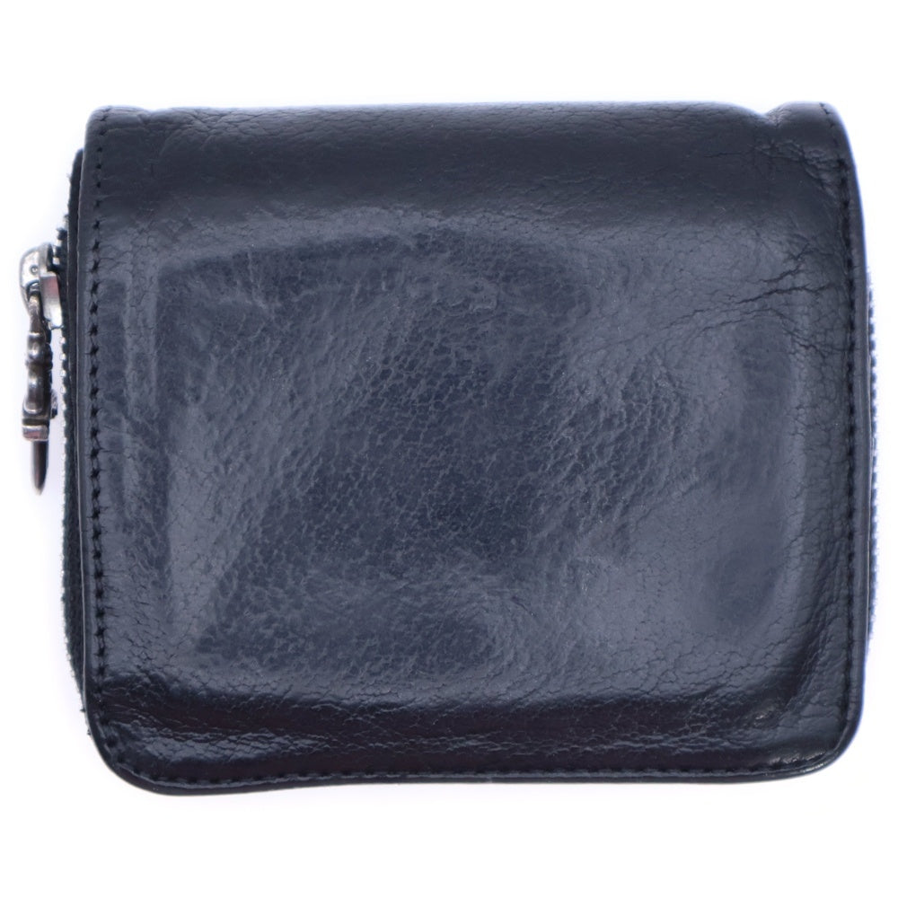 CHROME HEARTS(クロムハーツ) SQ ZIP BILL スクエアジップビル レザーウォレット 財布 ブラック BCA376