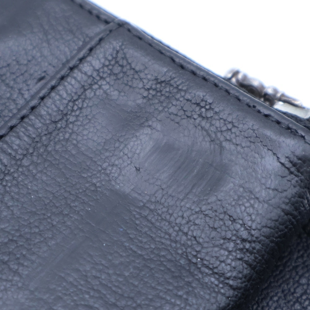 CHROME HEARTS(クロムハーツ) SQ ZIP BILL スクエアジップビル レザーウォレット 財布 ブラック BCA376