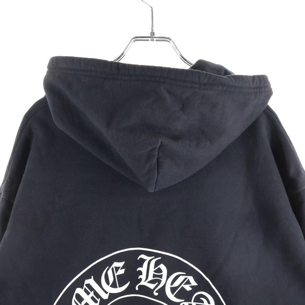 CHROME HEARTS(クロムハーツ) SWTSHRT HD ZIP ラスベガス限定バックホースシュープリントダガージップアップフーディーパーカー ブラック
