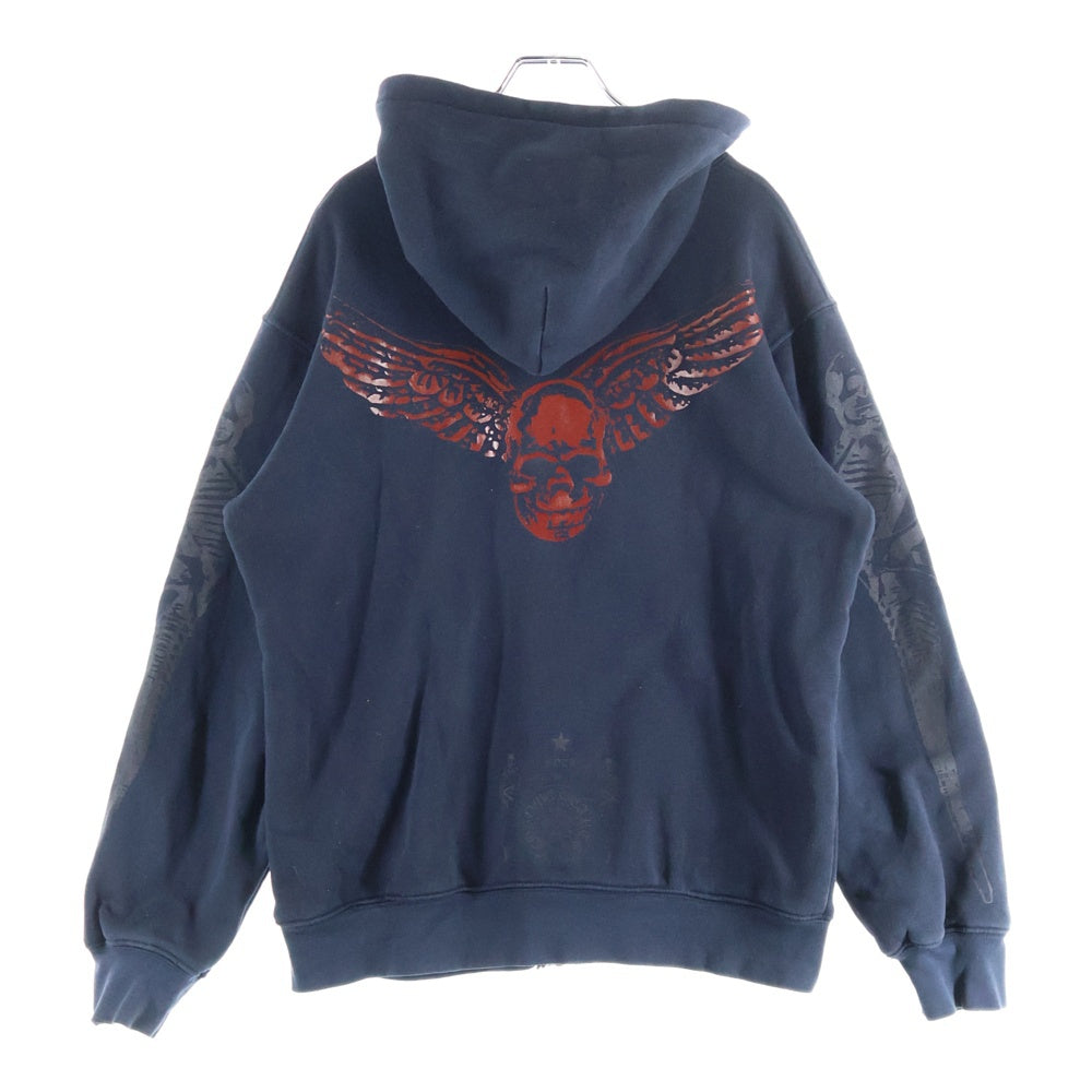 CHROME HEARTS(クロムハーツ) FOTI MAHALIA OLD オールド フォティ マハリアプリント裏地サーマルジップアップフーディーパーカー ブラック