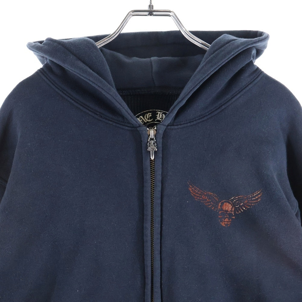 CHROME HEARTS(クロムハーツ) FOTI MAHALIA OLD オールド フォティ マハリアプリント裏地サーマルジップアップフーディーパーカー ブラック