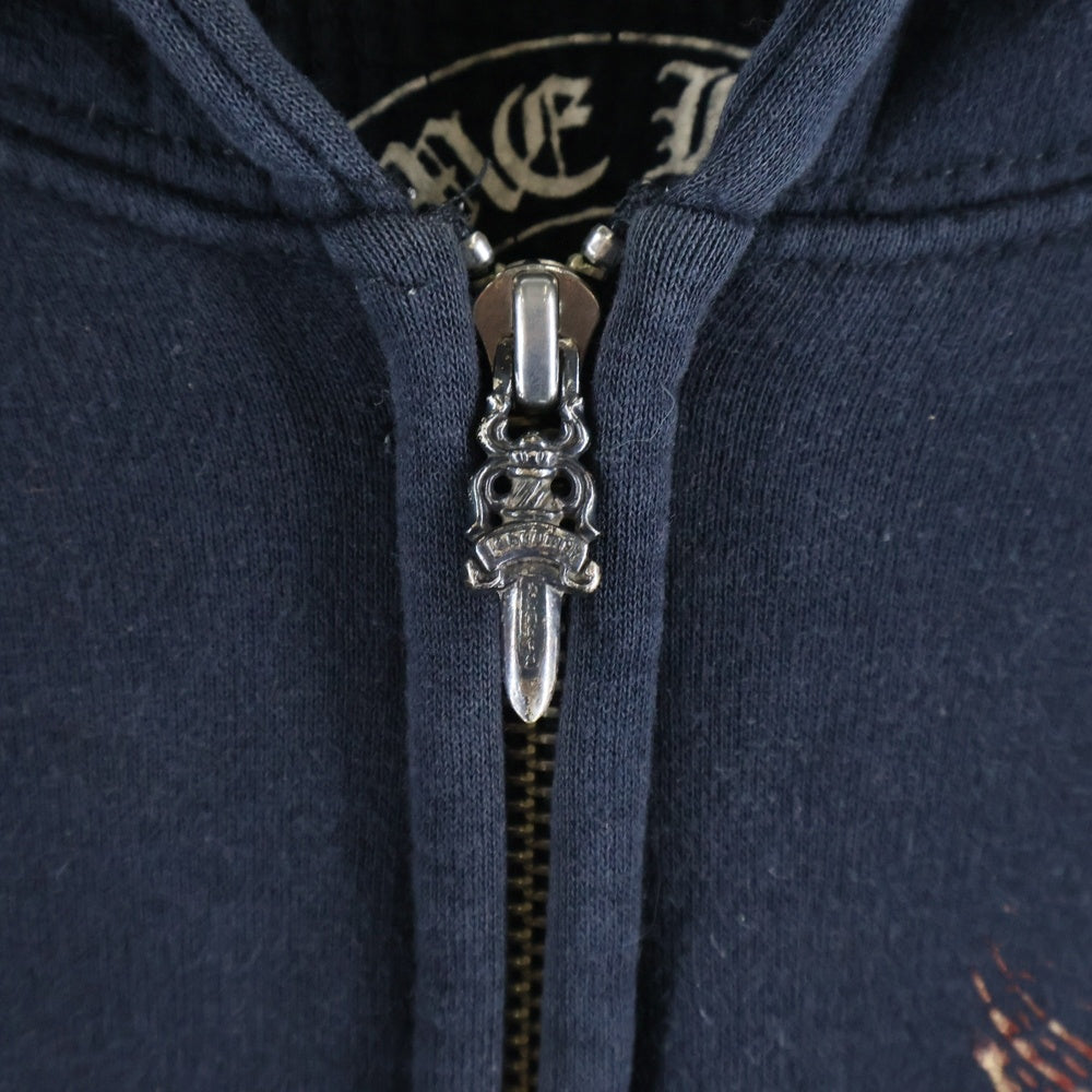 CHROME HEARTS(クロムハーツ) FOTI MAHALIA OLD オールド フォティ マハリアプリント裏地サーマルジップアップフーディーパーカー ブラック