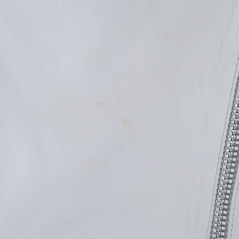 CHROME HEARTS(クロムハーツ) ダガージップ シープスキンダブルライダースジャケット ホワイト レディース