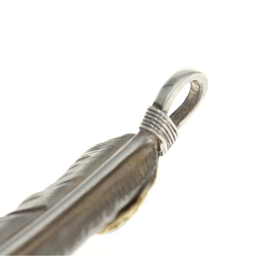 goro's(ゴローズ) 【現行】上金金縄ターコイズ特大フェザー 左向き