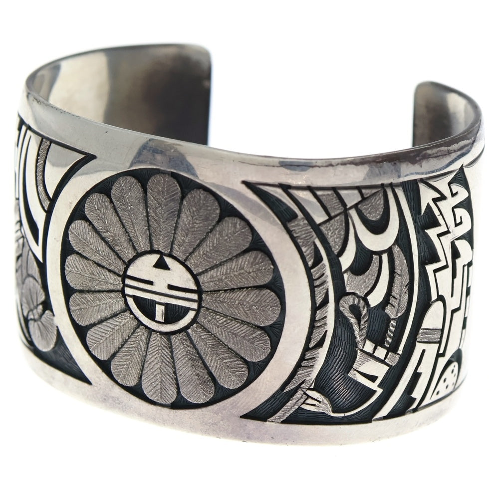 INDIAN JEWELRY(インディアンジュエリー) ホピ族 サンフェイスモチーフ バングル シルバー