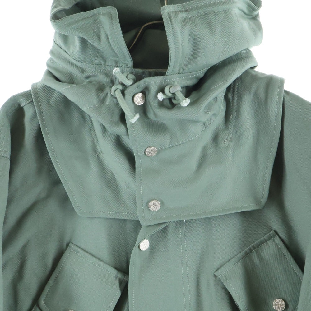 FFFPOSTALSERVICE(トリプルエフポスタルサービス) 25AW Wool Cargo Fishtail Parka カーゴフィッシュテイルロングパーカージャケット FFFPSFW2507 グリーン