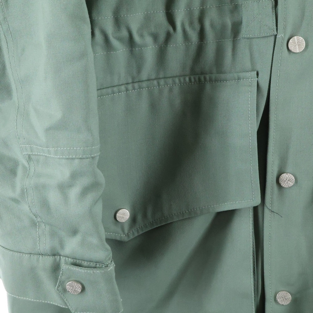FFFPOSTALSERVICE(トリプルエフポスタルサービス) 25AW Wool Cargo Fishtail Parka カーゴフィッシュテイルロングパーカージャケット FFFPSFW2507 グリーン