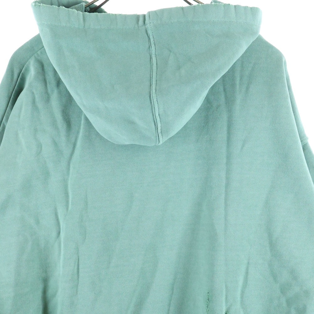FFFPOSTALSERVICE(トリプルエフポスタルサービス) 25SS Curved Zip-Up Hoodie カーブジップアップフーディーパーカー グリーン