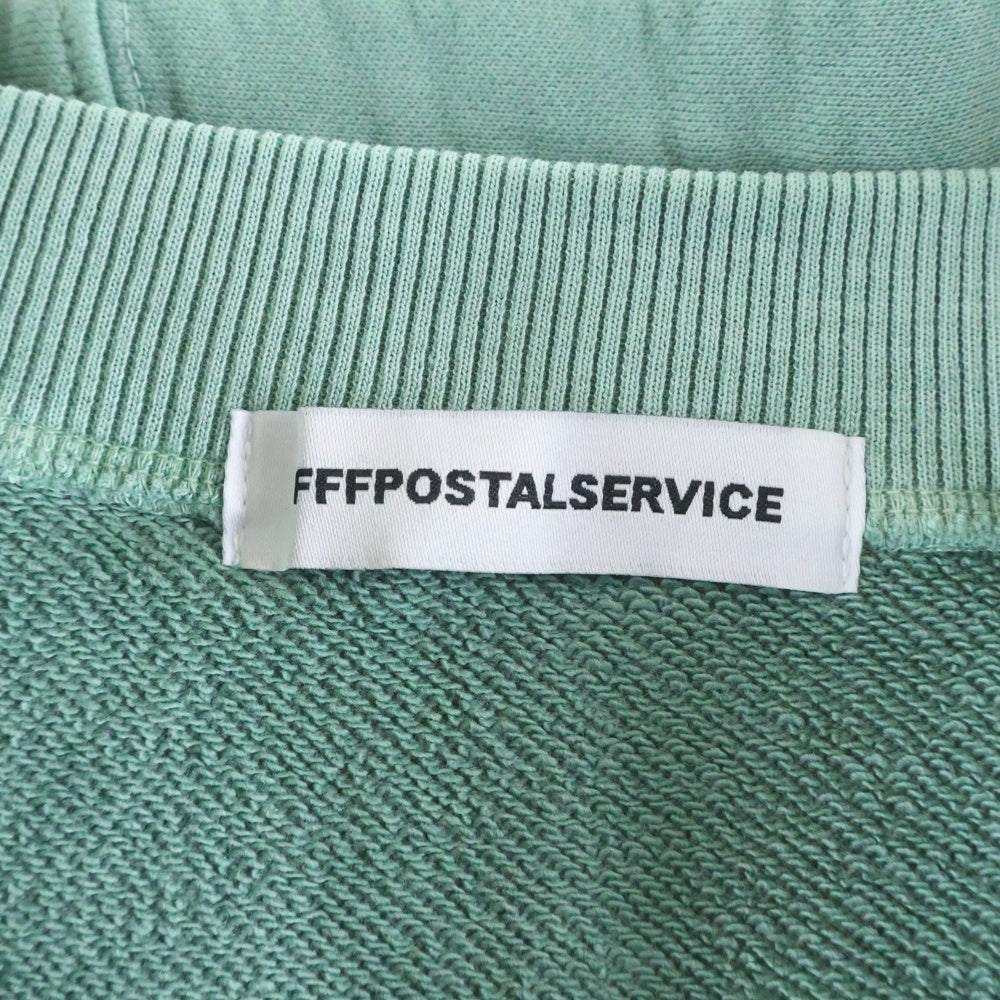 FFFPOSTALSERVICE(トリプルエフポスタルサービス) 25SS Curved Zip-Up Hoodie カーブジップアップフーディーパーカー グリーン