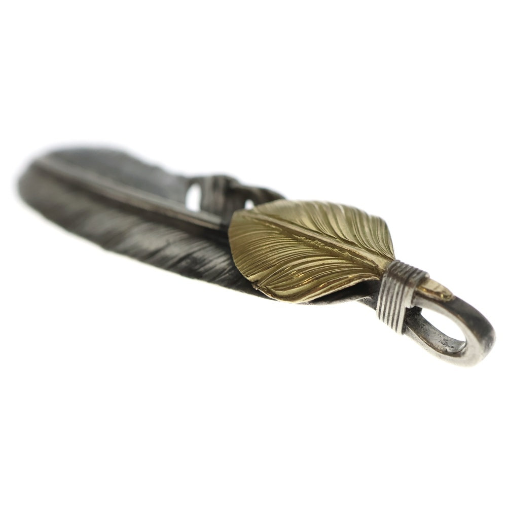 【goro's】ゴローズ上金特大＆小フェザーネックレス 上金特大フェザー 松本潤 着用 フェザーネックレス goro'sの特大