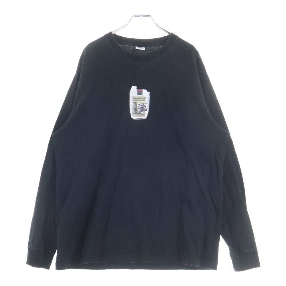 THE BLACK EYE PATCH(ブラックアイパッチ) Danger Hot Label プリント 半袖Tシャツ ブラック
