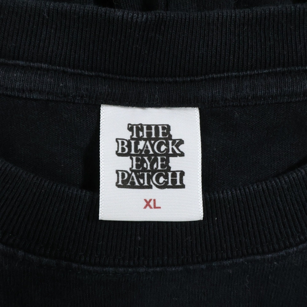 THE BLACK EYE PATCH(ブラックアイパッチ) Danger Hot Label プリント 半袖Tシャツ ブラック