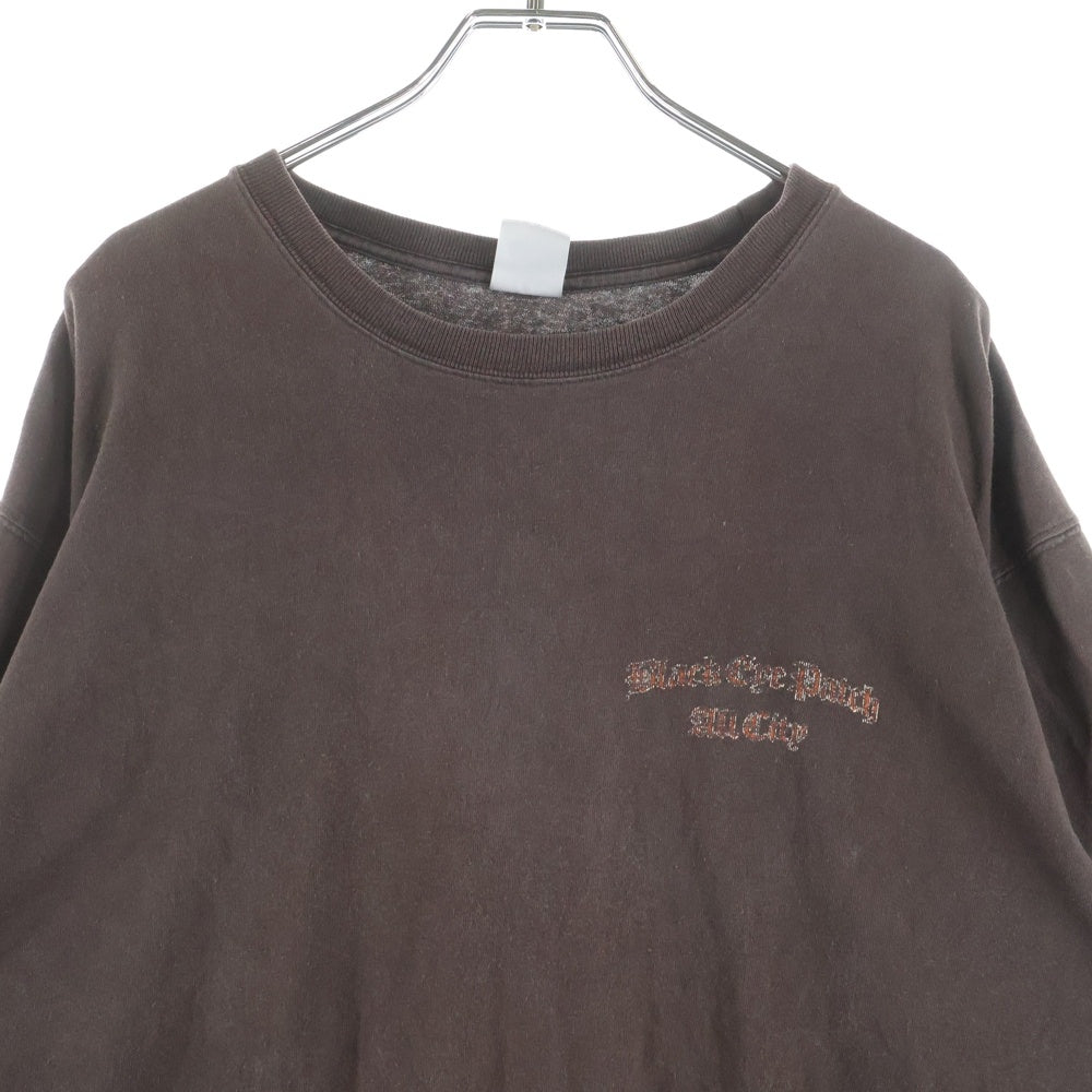THE BLACK EYE PATCH(ブラックアイパッチ) ALL CITY BLACK LETTER L/S TEE ロングスリーブTシャツ ブラウン