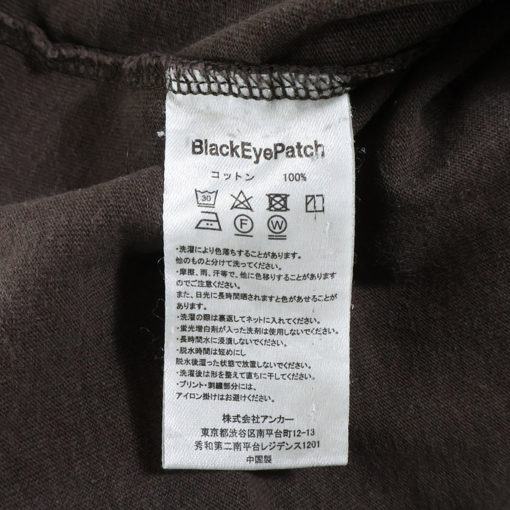 THE BLACK EYE PATCH(ブラックアイパッチ) ALL CITY BLACK LETTER L/S TEE ロングスリーブTシャツ ブラウン