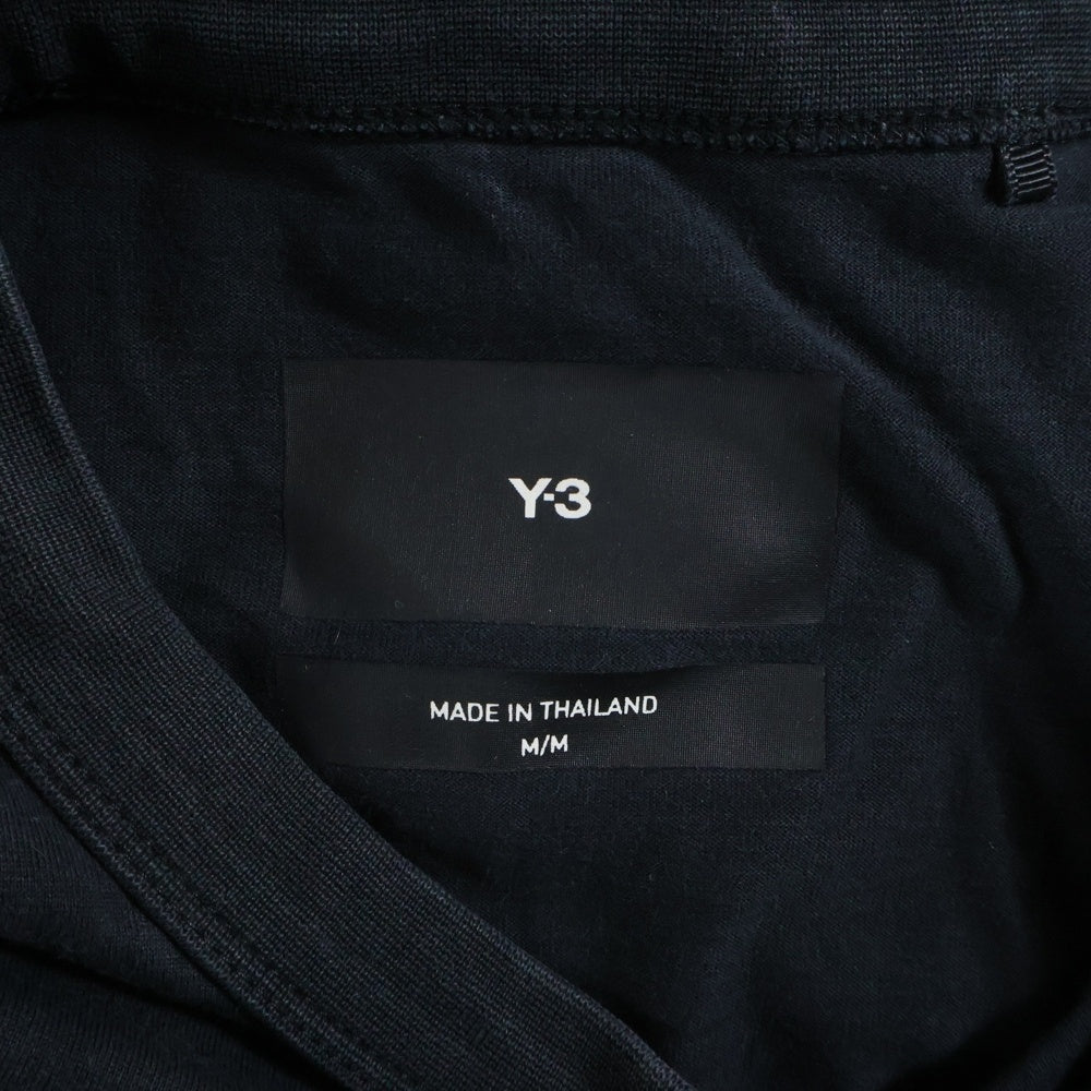 Y-3(ワイスリー) バックグラフィックロゴ L/S TEE ロングTスリーブTシャツ ブラック IQ2146