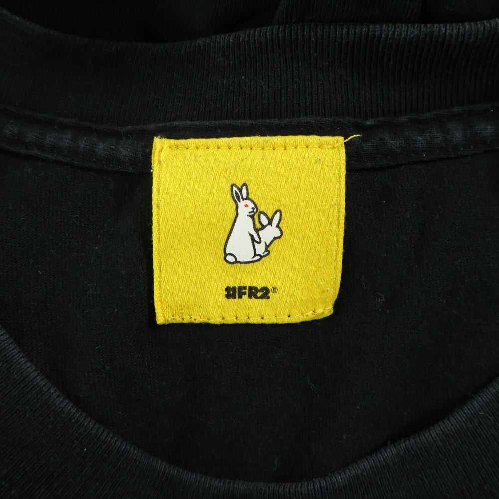 FR2(エフアールツー) MLB NYロゴ刺繍 クルーネック半袖Tシャツ ブラック