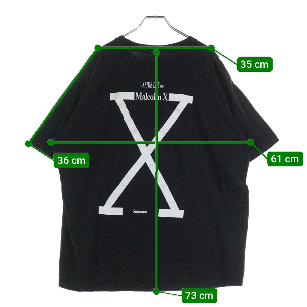 SUPREME(シュプリーム) x40Acres Malcolm バックロゴ クルーネック半袖Tシャツ ブラック