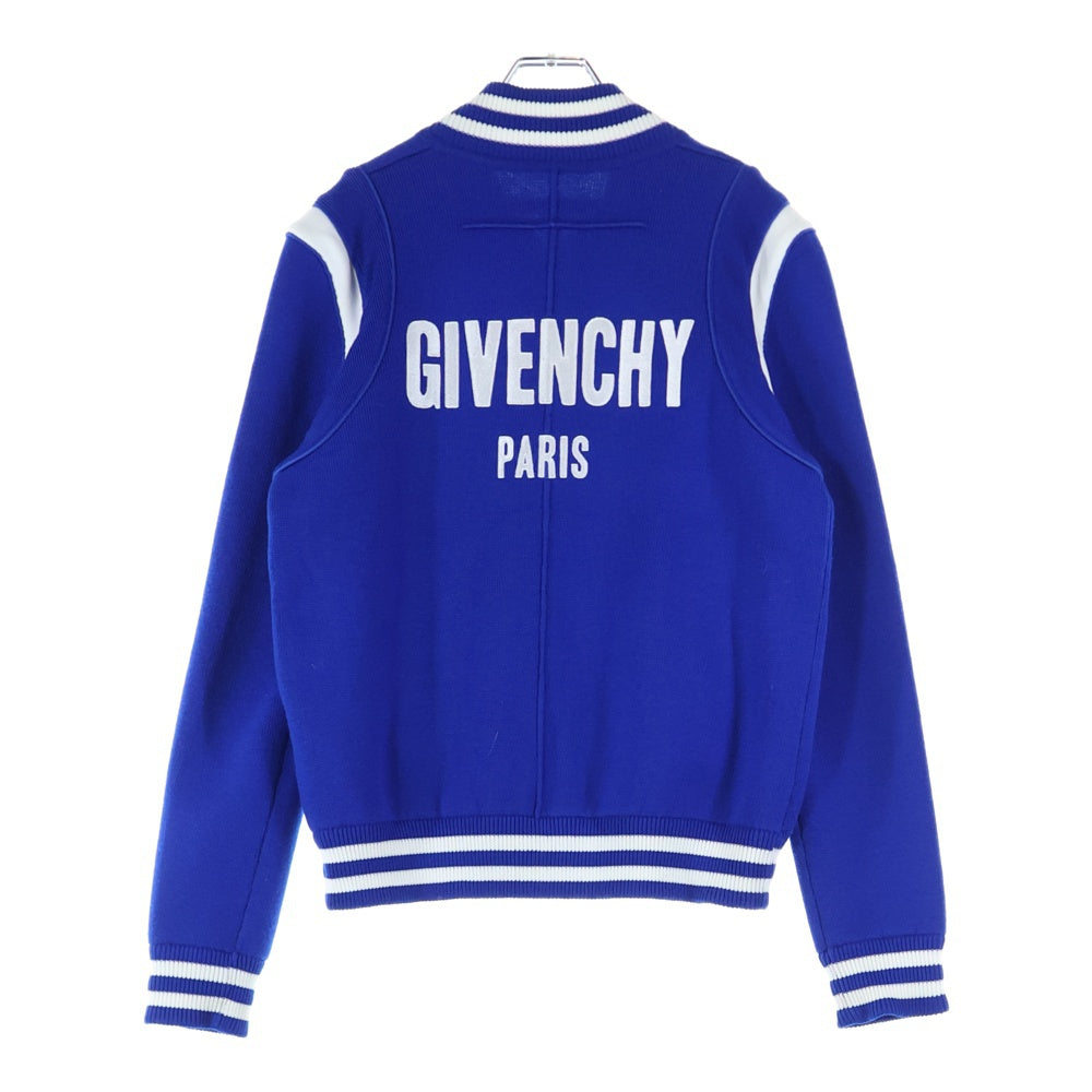 GIVENCHY(ジバンシィ) 18SS ウールニットロゴボンバージャケット BW000H4Z04 ブルー