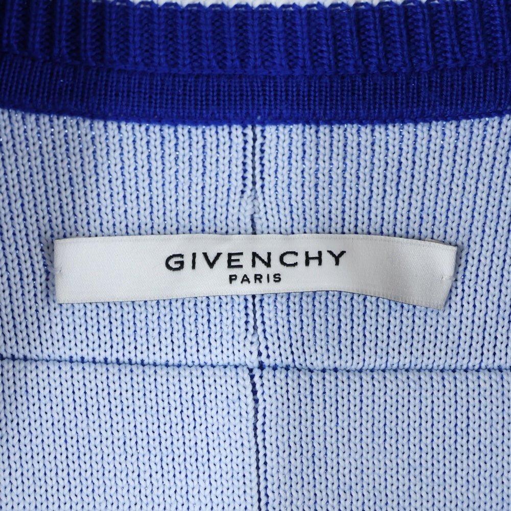 GIVENCHY(ジバンシィ) 18SS ウールニットロゴボンバージャケット BW000H4Z04 ブルー