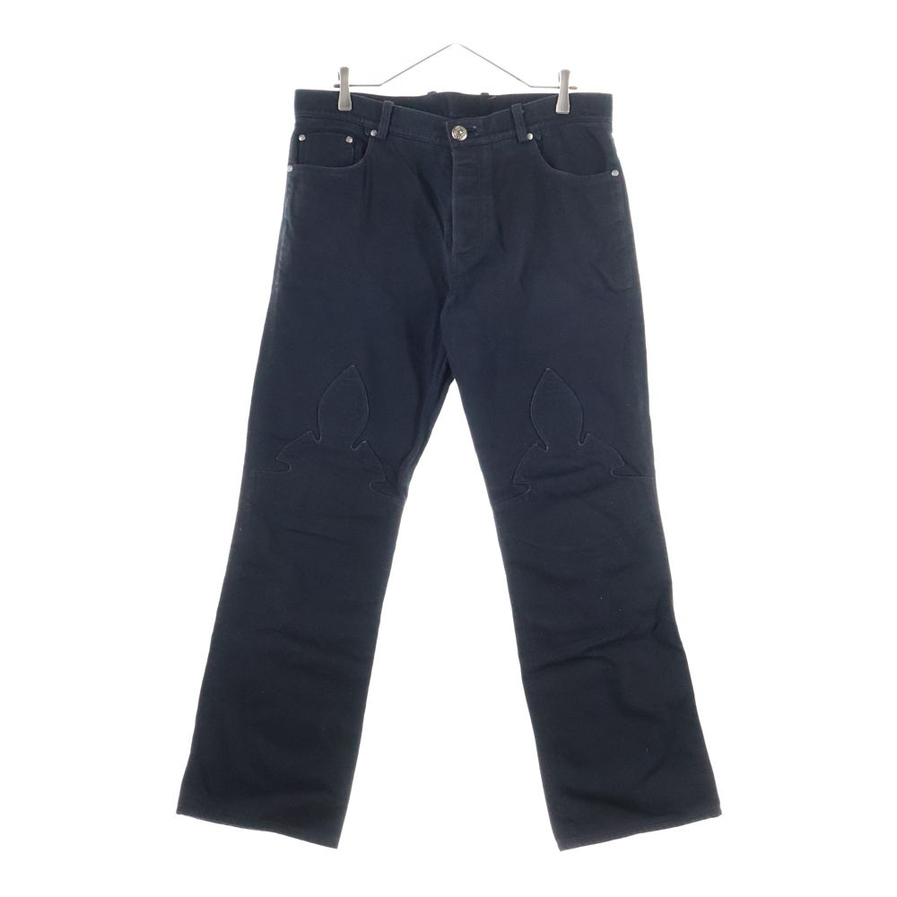 CHROME HEARTS(クロムハーツ) 旧型 OLD FLEURKNEE DNM PANTS オールド フレアニーデニムパンツ ブラック