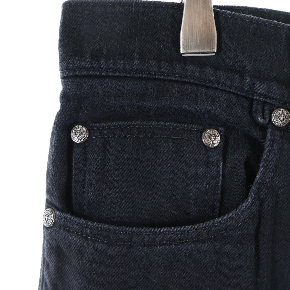CHROME HEARTS(クロムハーツ) 旧型 OLD FLEURKNEE DNM PANTS オールド フレアニーデニムパンツ ブラック