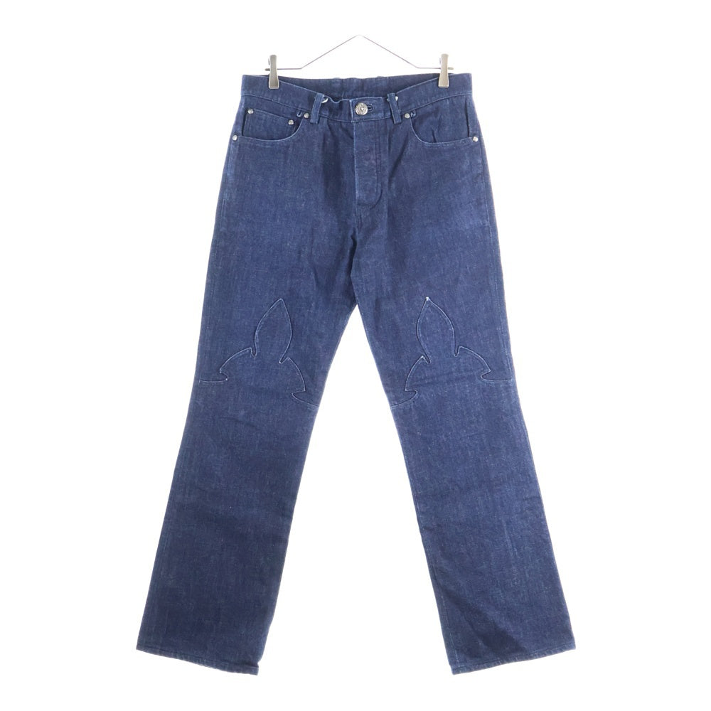 CHROME HEARTS(クロムハーツ) OLD FLEURKNEE DNM PANTS オールド フレアニーデニムパンツ インディゴブルー
