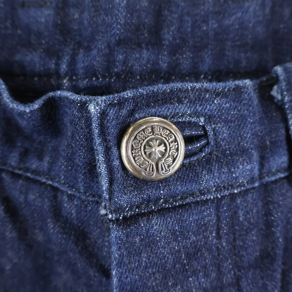 CHROME HEARTS(クロムハーツ) OLD FLEURKNEE DNM PANTS オールド フレアニーデニムパンツ インディゴブルー