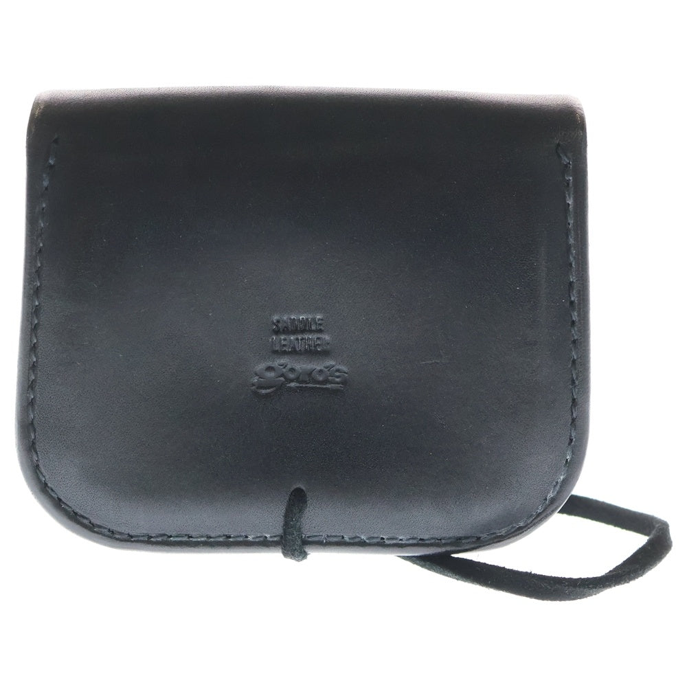 goro's 角形小銭入れ 黒 角財布 ゴローズ ゴローズ goro's [OLD][廃盤]角型小銭入れ(黒)※希少マチなし※革紐新品