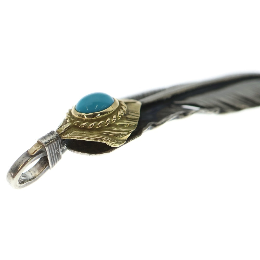 goro's(ゴローズ) 【現行】上金金縄ターコイズ特大フェザー 右向き