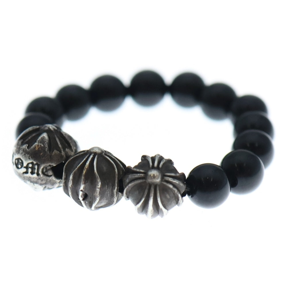 CHROME HEARTS(クロムハーツ) BEAD RING ビーズ オニキス リング ブラック/シルバー