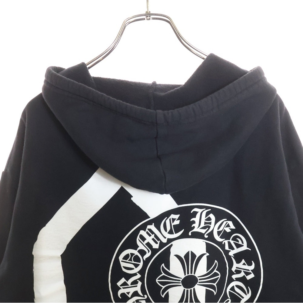 CHROME HEARTS(クロムハーツ) SWTSHRT HD ZIP LTD DSMG ドーバーストリートマーケット限定 ロゴプリントジップアップフーディーパーカー ブラック