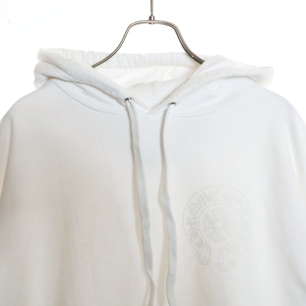 CHROME HEARTS(クロムハーツ) WWW.CHROMEHEARTS.COM HOODIE オンライン限定 ホースシュープリントプルオーバーフーディーパーカー ホワイト