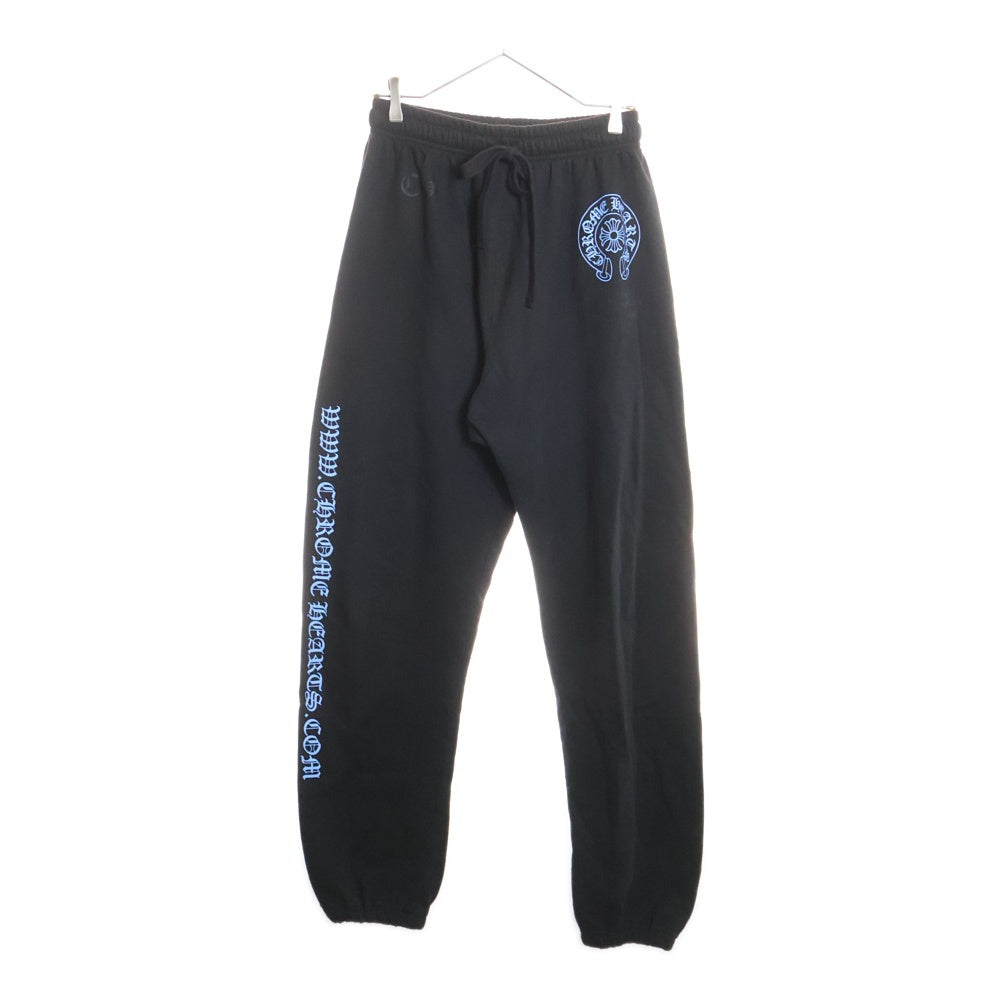 CHROME HEARTS(クロムハーツ) WWW.CHROMEHEARTS.COM SWEAT PANTS オンライン限定 ホースシュープリントスウェットパンツ ブラック/ブルー