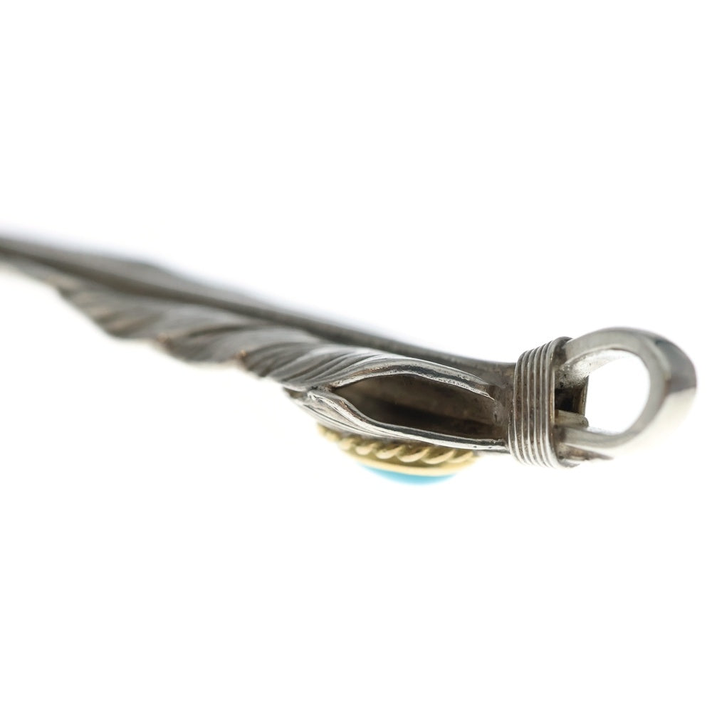 goro's(ゴローズ) 【現行】上銀金縄ターコイズ特大フェザー 右向き