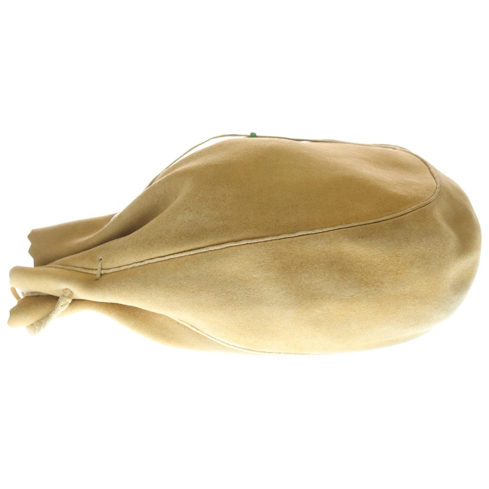 goro's(ゴローズ) K18付きコーン 金縄ターコイズコンチョ付き巾着バックSサイズ ベージュ