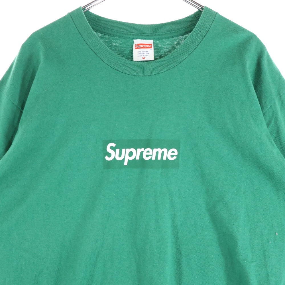 SUPREME(シュプリーム) 20AW Box Logo L/S Tee ボックスロゴ クルーネック ロングスリーブ 長袖Tシャツ グリーン