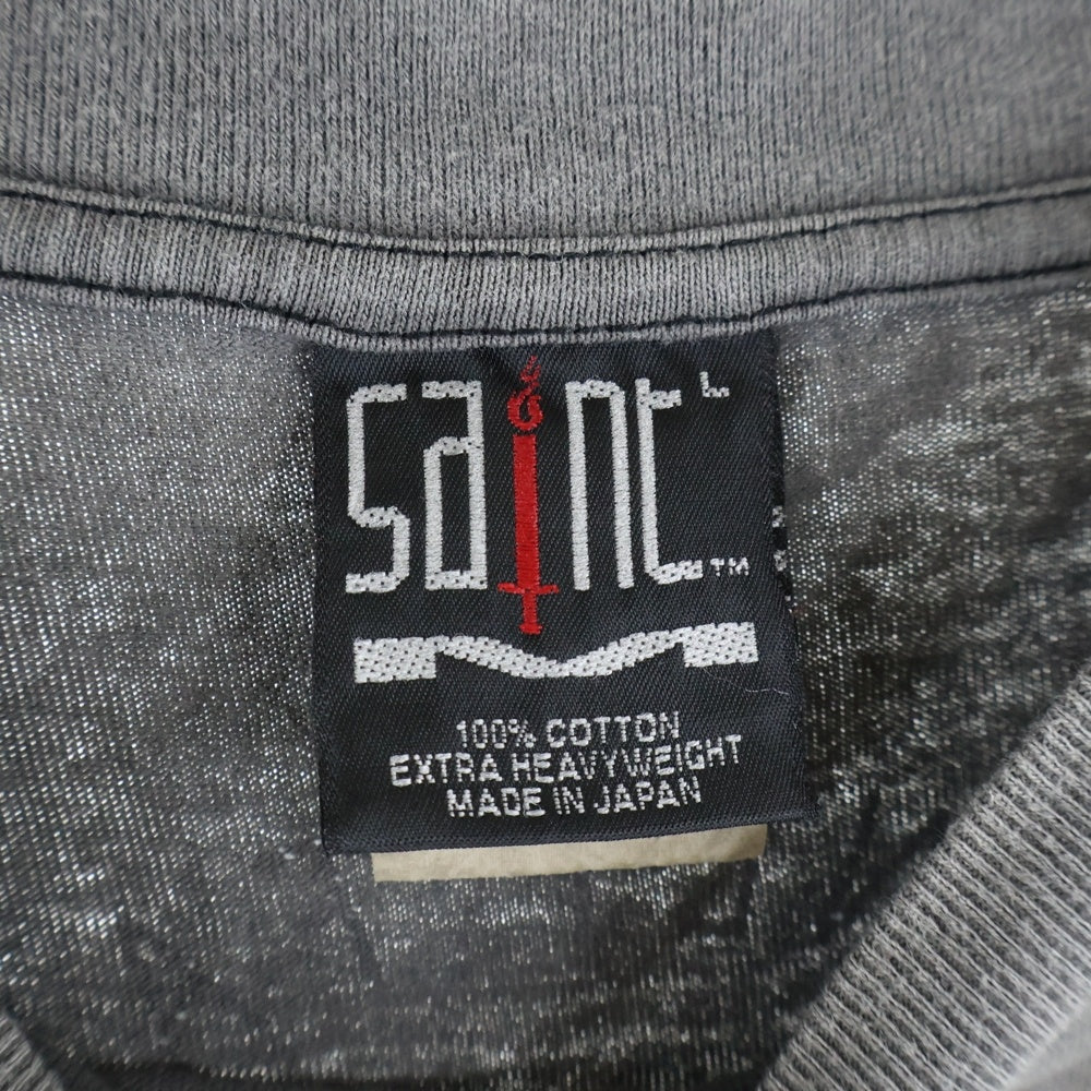 SAINT MICHAEL(セントマイケル) 23SS SS TEE EYES アイプリント ヴィンテージ加工半袖Tシャツ SM-S23-0000-004 ブラック