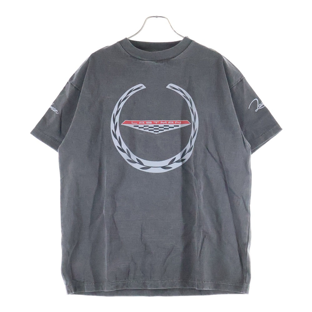 LASTMAN(ラストマン) 25AW PRINTED TEE SHIRTS ヴィンテージ加工プリント半袖Tシャツ 252LM-CT04 ブラック