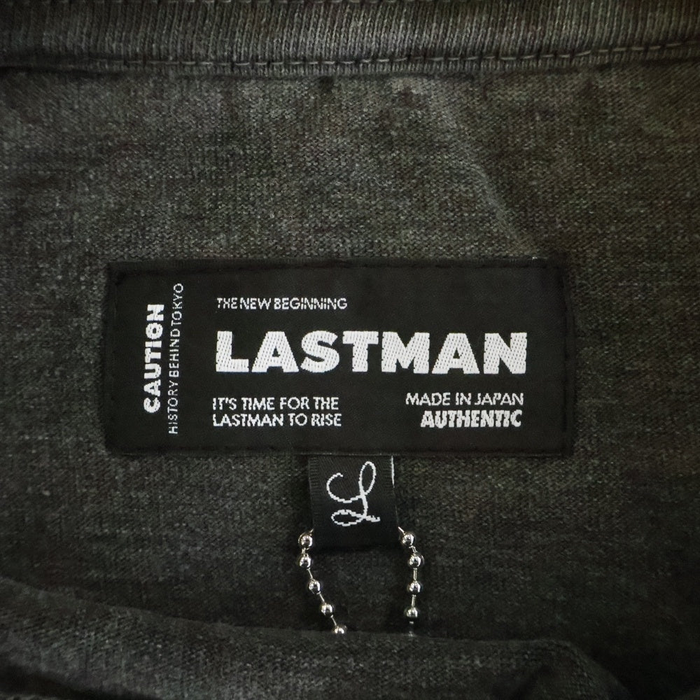 LASTMAN(ラストマン) 25AW PRINTED TEE SHIRTS ヴィンテージ加工プリント半袖Tシャツ 252LM-CT04 ブラック