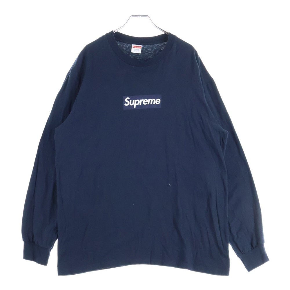 SUPREME(シュプリーム) 20AW Box Logo L/S Tee ボックスロゴ クルーネック ロングスリーブ 長袖Tシャツ ネイビー