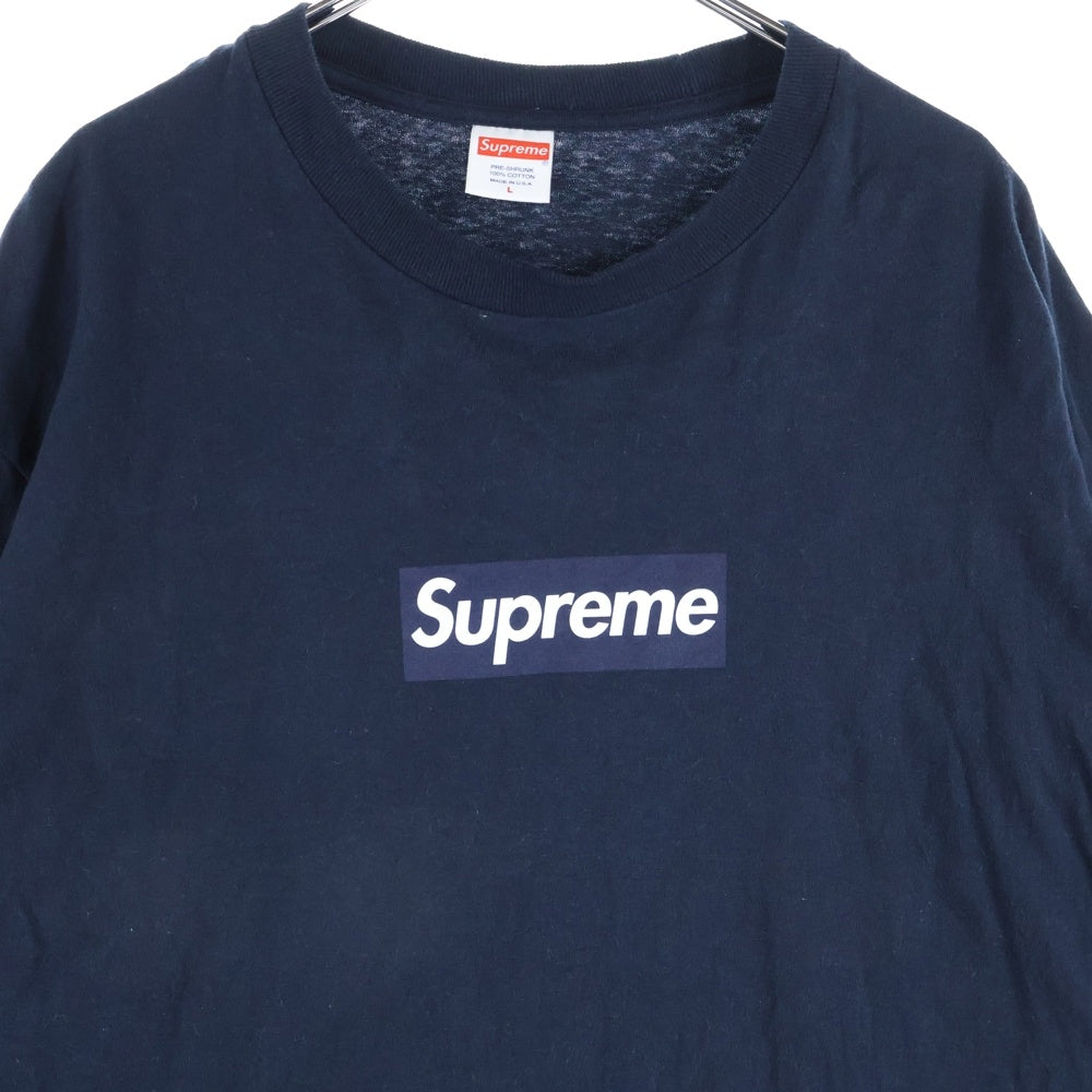SUPREME(シュプリーム) 20AW Box Logo L/S Tee ボックスロゴ クルーネック ロングスリーブ 長袖Tシャツ ネイビー