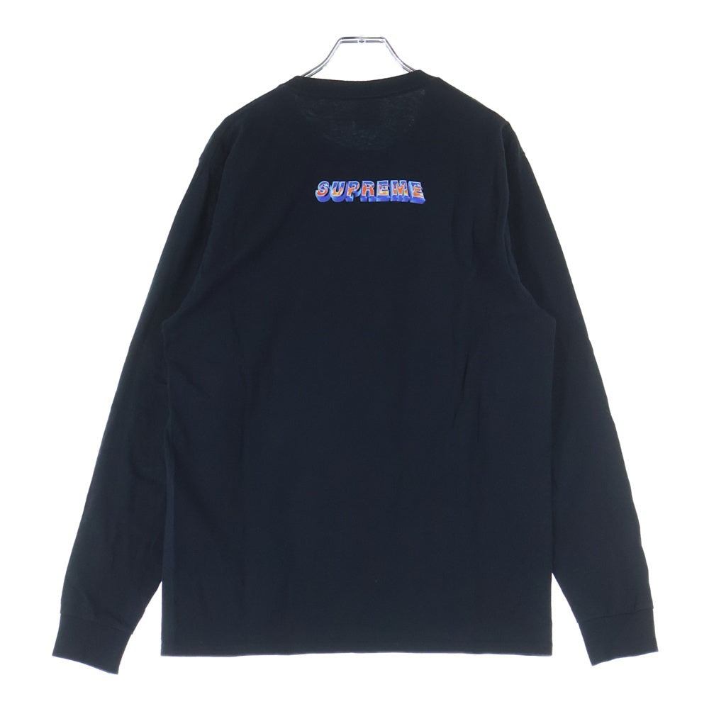 Supreme ネイビー 長袖シャツ バックプリント SUPREME(シュプリーム) 14SS FTW L/S Tee プリントロゴ長袖Tシャツ