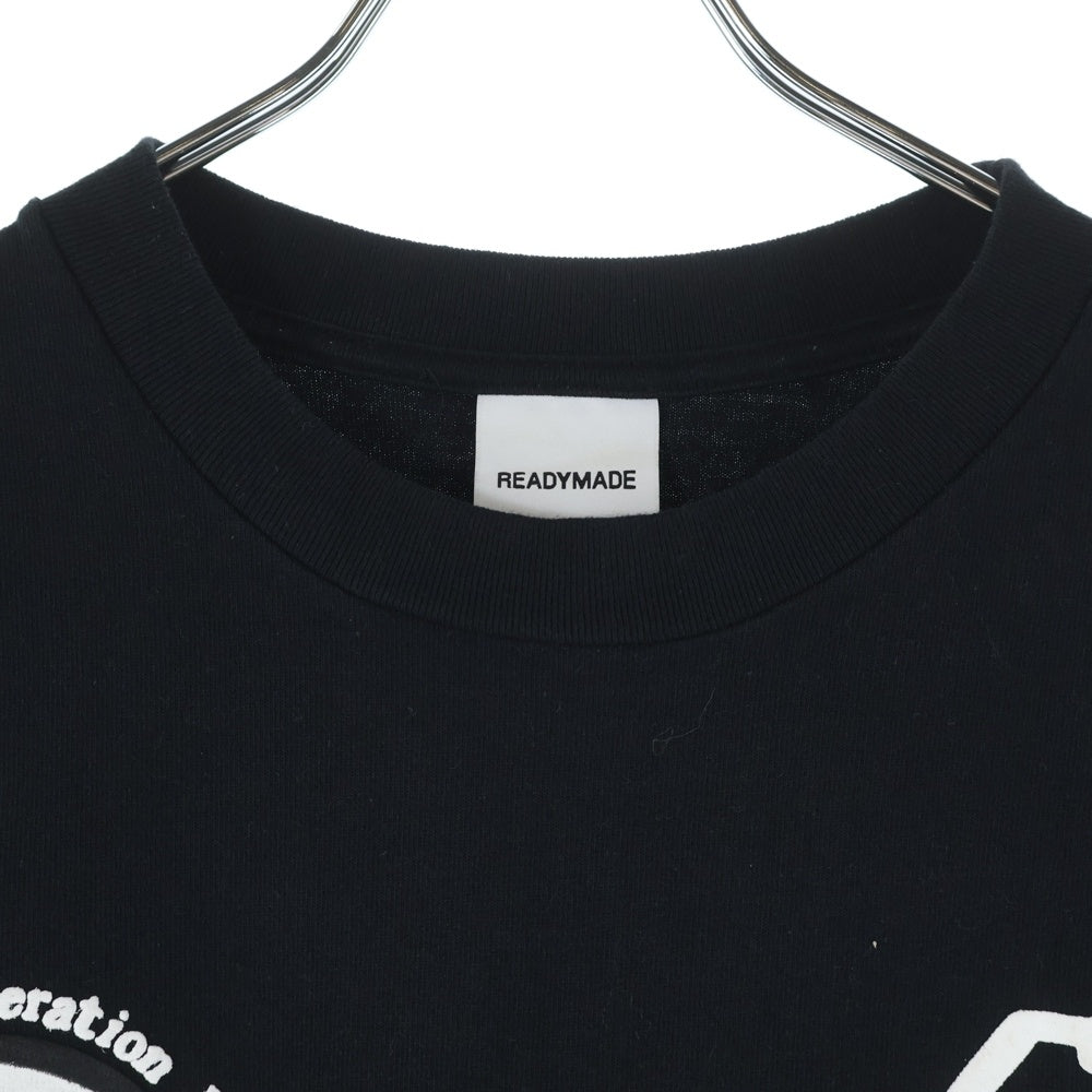 READY MADE(レディメイド) BIG RE TEE ロゴプリント半袖Tシャツ RE-CO-BK-00-00-202 ブラック