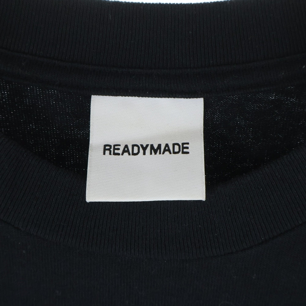 READY MADE(レディメイド) BIG RE TEE ロゴプリント半袖Tシャツ RE-CO-BK-00-00-202 ブラック