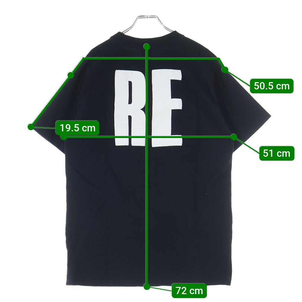 READY MADE(レディメイド) BIG RE TEE ロゴプリント半袖Tシャツ RE-CO-BK-00-00-202 ブラック