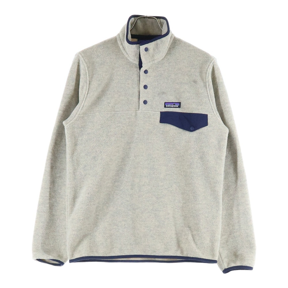 PATAGONIA(パタゴニア) Synchilla Snap-T Pullover シンチラ スナッププル オーバーフリースジャケット オフホワイト/ネイビー