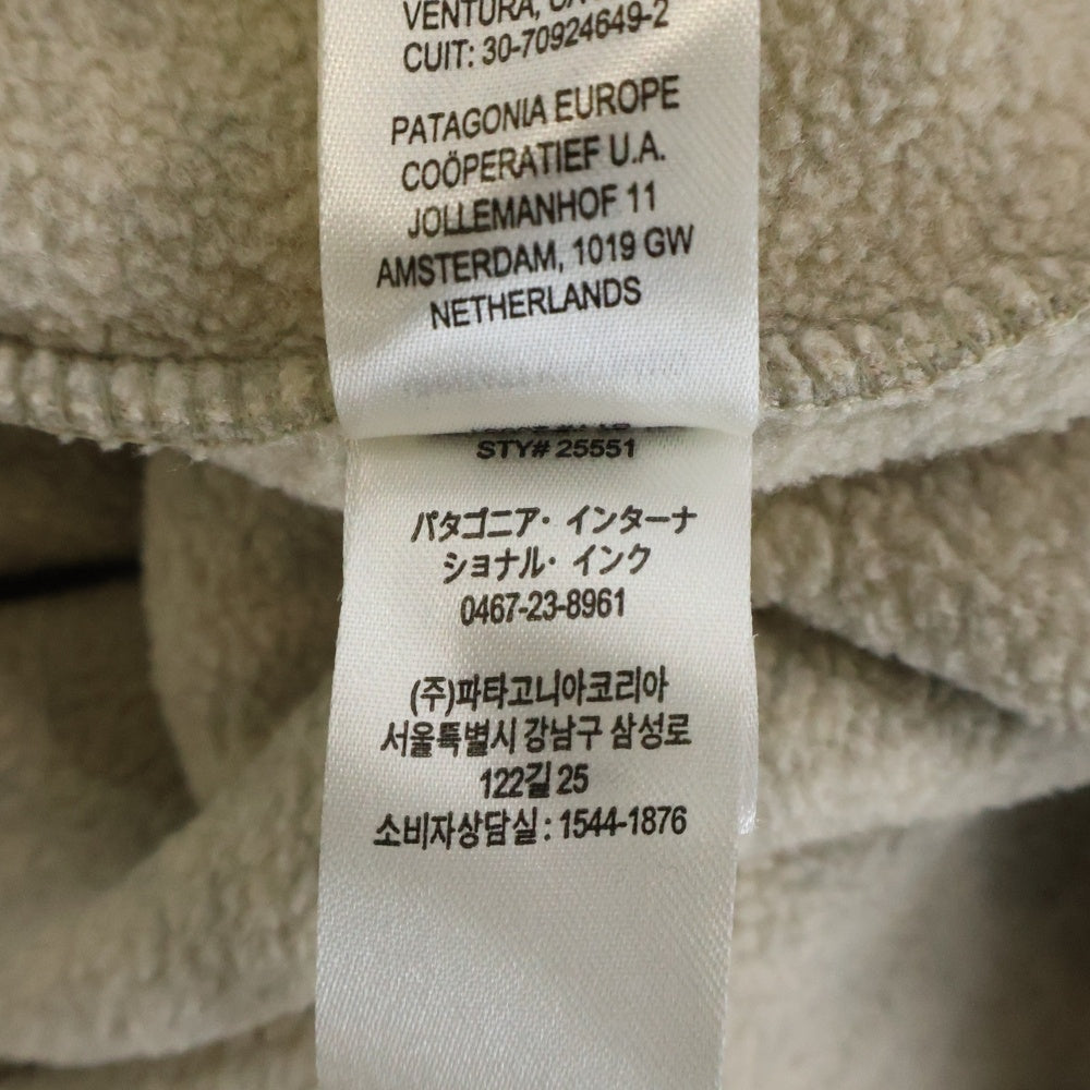 PATAGONIA(パタゴニア) Synchilla Snap-T Pullover シンチラ スナッププル オーバーフリースジャケット オフホワイト/ネイビー