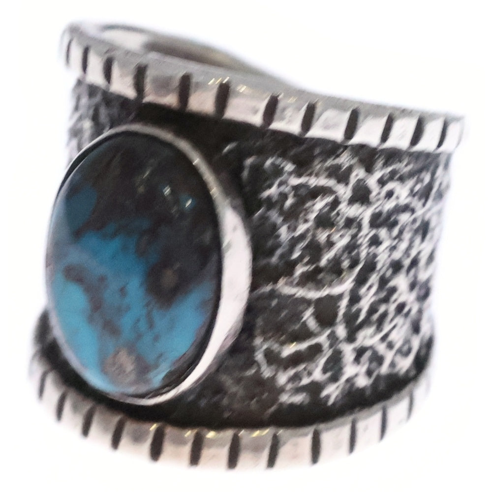 INDIAN JEWELRY(インディアンジュエリー) ナバホ族 Aaron Anderson アーロンアンダーソンナンバーエイト トゥファキャスト リング シルバー