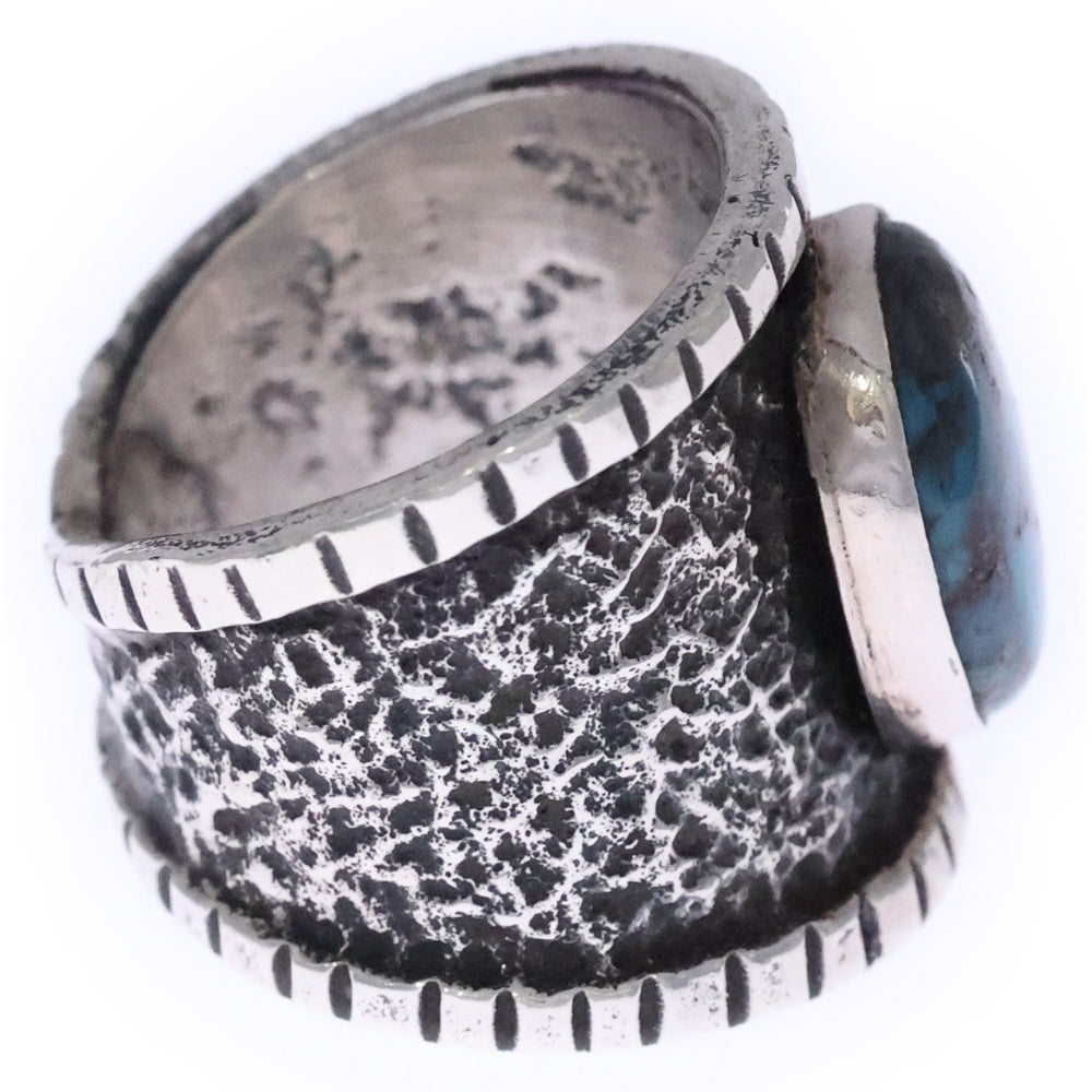 INDIAN JEWELRY(インディアンジュエリー) ナバホ族 Aaron Anderson アーロンアンダーソンナンバーエイト トゥファキャスト リング シルバー